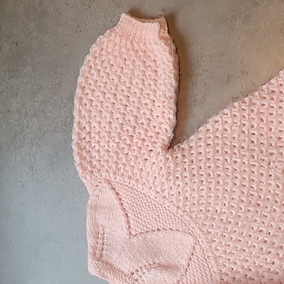 Vintage Hand Knit Baby Sweater Set - Picture 4 of 6